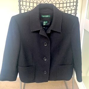 Lauren Women’s Wool Blazer Black 12